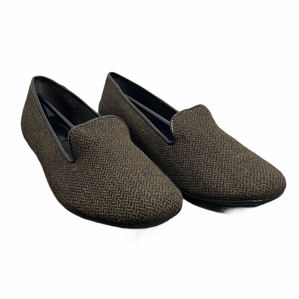 pluggz Dido Brown & Black Herringbone Loafer